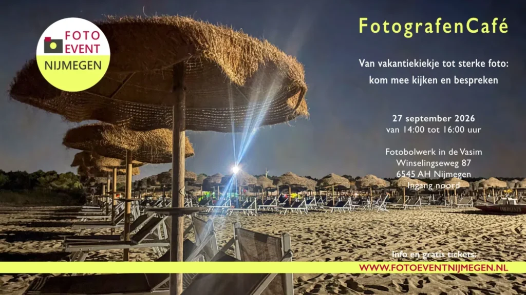 Van vakantiekiekje tot sterke foto: Laat je vakantiefoto’s spreken tijdens het FotografenCafé in Nijmegen in Nijmegen