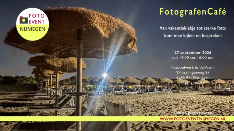 Van vakantiekiekje tot sterke foto: Laat je vakantiefoto’s spreken tijdens het FotografenCafé in Nijmegen — lezing in Nijmegen