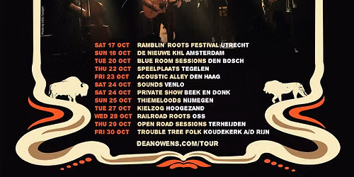 Dean Owens & The Sinners (Nijmegen – Netherlands ’26) in Nijmegen